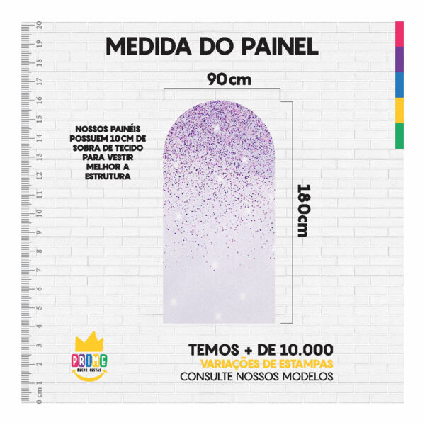 Painel De Festa Romano Decorativo Glitter  - CLD683 - Image 5