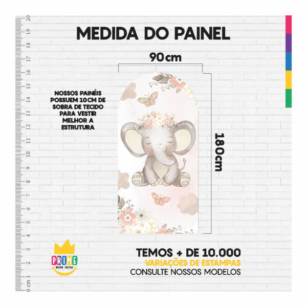 Painel De Festa Romano Decorativo Boho Elefante - CLD667 - Image 5