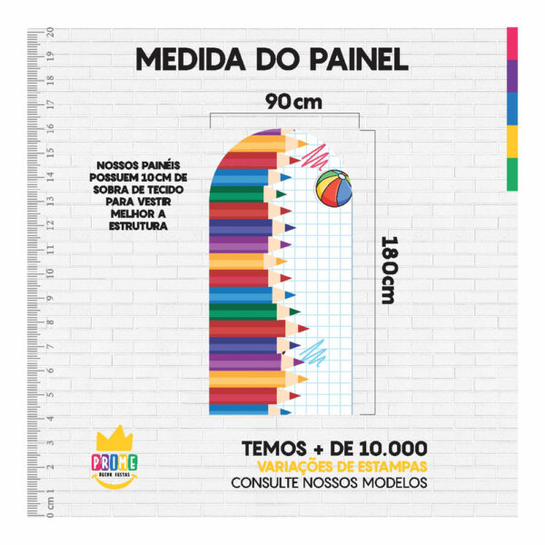 Painel De Festa Romano Decorativo Volta ás Aulas - CLD700 - Image 4