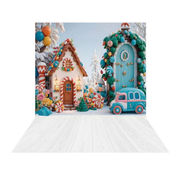 Fundo Fotográfico Dia das Crianças Casinha Tecido 2,20m x 1,50m F1113