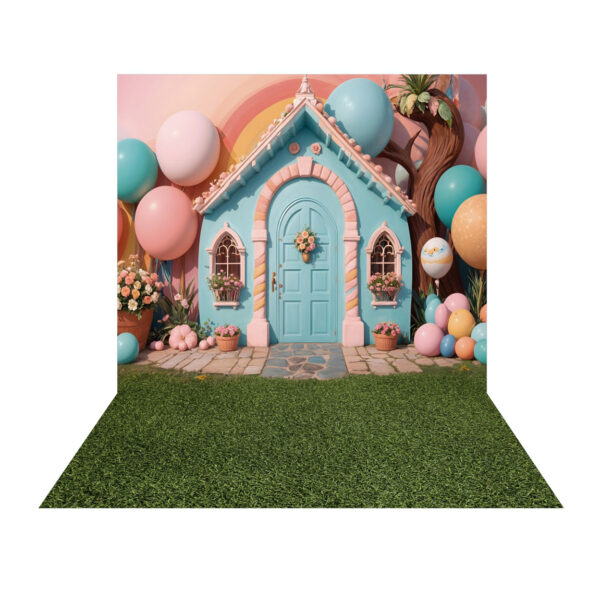 Fundo Fotográfico Dia das Crianças Casinha Tecido 2,20m x 1,50m F1115