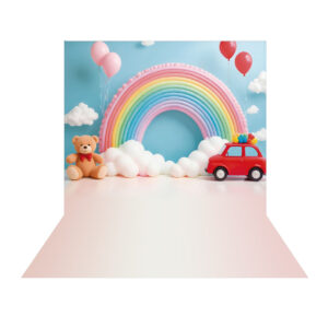 Fundo Fotográfico Dia das Crianças Arco Iris Tecido 2,20m x 1,50m F1126