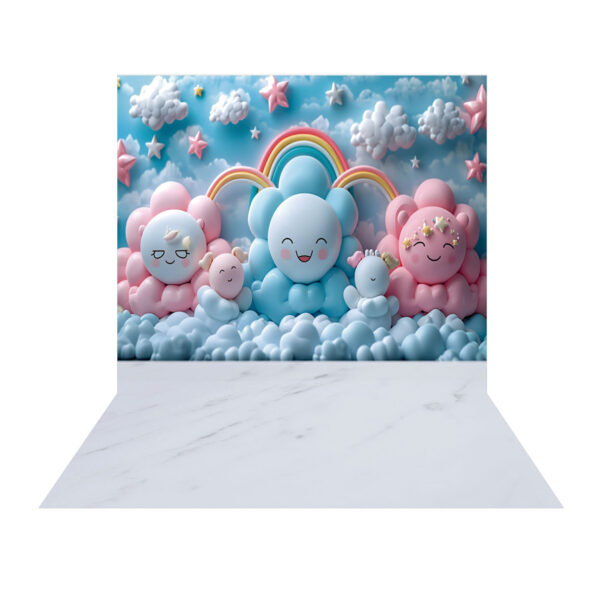 Fundo Fotográfico Dia das Crianças Chuva de Amor Tecido 2,20m x 1,50m F1128