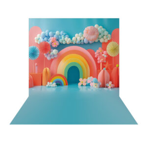 Fundo Fotográfico Arco Iris - Dia das Crianças Tecido 2,20m x 1,50m F1145