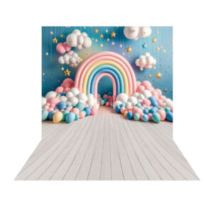 Fundo Fotográfico Arco Iris- Dia das Crianças Tecido 2,20m x 1,50m F1146
