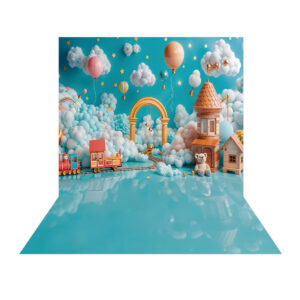 Fundo Fotográfico Brinquedos Newborn - Dia das Crianças Tecido 2,20m x 1,50m F1150