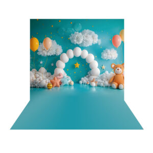 Fundo Fotográfico Balão Dia das Crianças Tecido 2,20m x 1,50m F1156