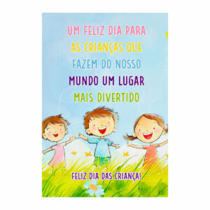 Painel de Festa Retangular 3D Dia das Crianças casadinho 1,50m x 2,20