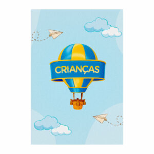 Painel de Festa Retangular 3D Dia das Crianças casadinho 1,50m x 2,20