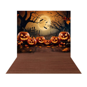Fundo Fotográfico Halloween Aboboras Tecido 2,20m x 1,50m F1183