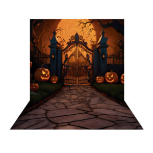 Fundo Fotográfico Halloween Portão Tecido 2,20m x 1,50m F1203