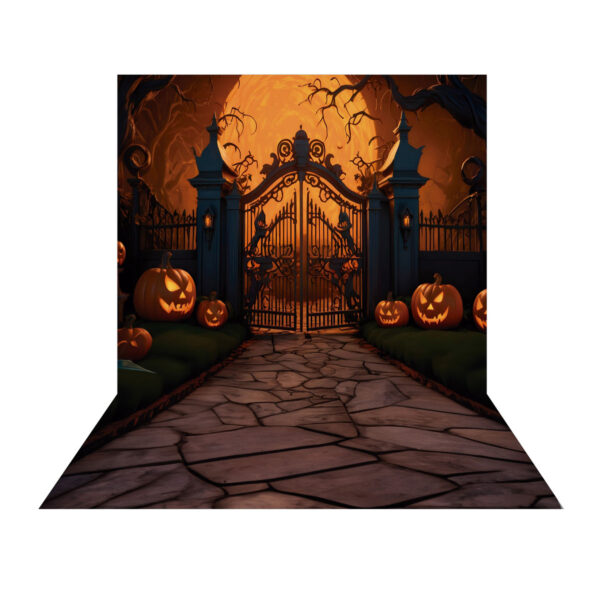 Fundo Fotográfico Halloween Portão Tecido 2,20m x 1,50m F1203