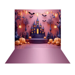 Fundo Fotográfico Halloween Castelo Tecido 2,20m x 1,50m F1192