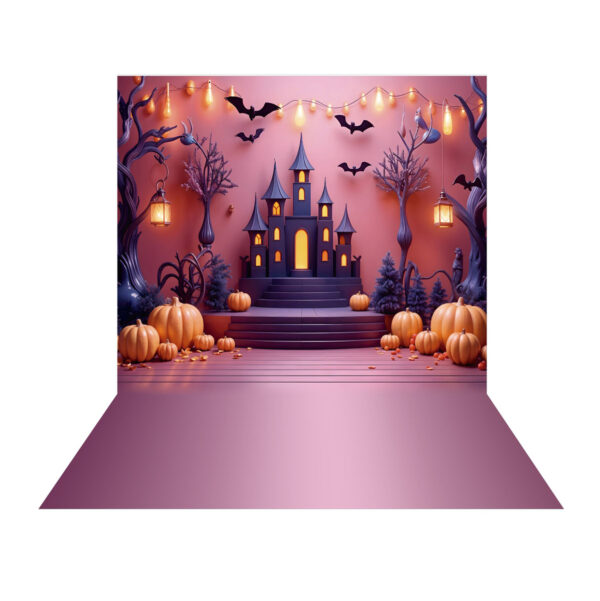 Fundo Fotográfico Halloween Castelo Tecido 2,20m x 1,50m F1192