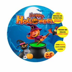 Painel Redondo 3D Halloween Abre Fácil 1,50m X 1,50m