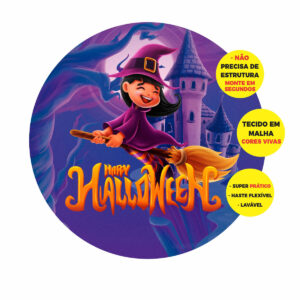 Painel Redondo 3D Halloween Abre Fácil 1,50m X 1,50m