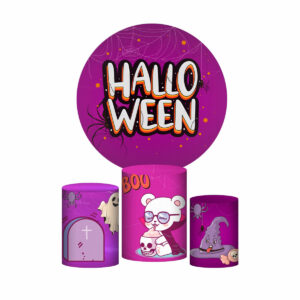 Trio Capa Cilindro + Painel Redondo 3D Halloween 1,50m Veste Fácil