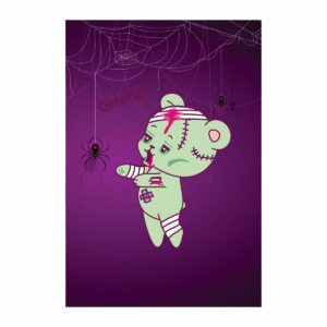 Painel de Festa Retangular 3D Halloween casadinho 1,50m x 2,20