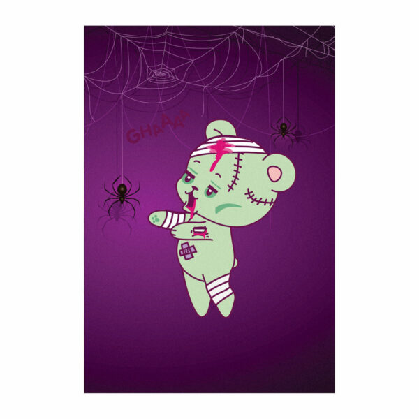Painel de Festa Retangular 3D Halloween casadinho 1,50m x 2,20