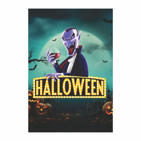 Painel de Festa Retangular 3D Halloween casadinho 1,50m x 2,20