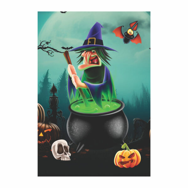 Painel de Festa Retangular 3D Halloween casadinho 1,50m x 2,20