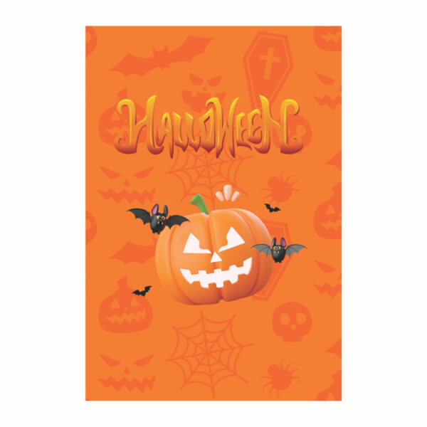Painel de Festa Retangular 3D Halloween casadinho 1,50m x 2,20