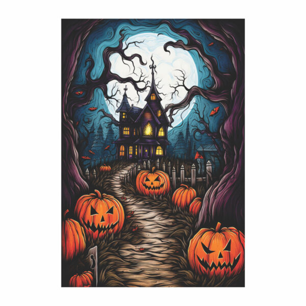 Painel de Festa Retangular 3D Halloween casadinho 1,50m x 2,20