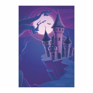 Painel de Festa Retangular 3D Halloween casadinho 1,50m x 2,20