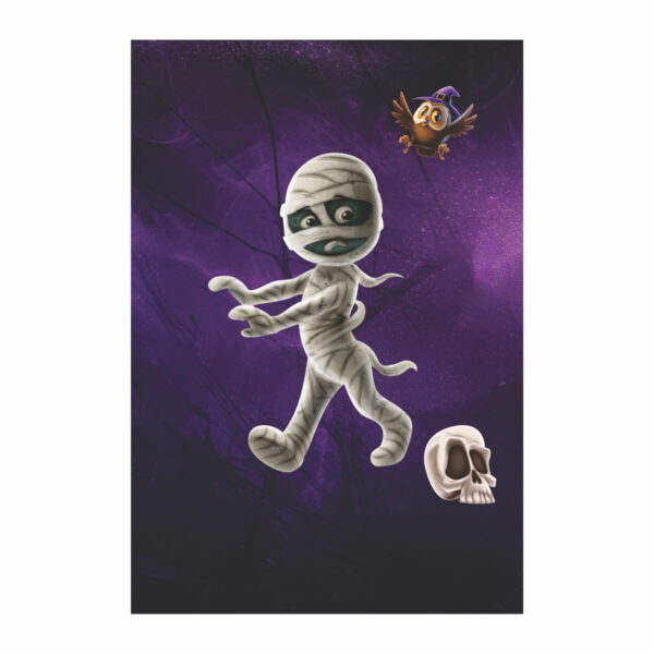 Painel de Festa Retangular 3D Halloween casadinho 1,50m x 2,20