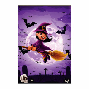 Painel de Festa Retangular 3D Halloween casadinho 1,50m x 2,20