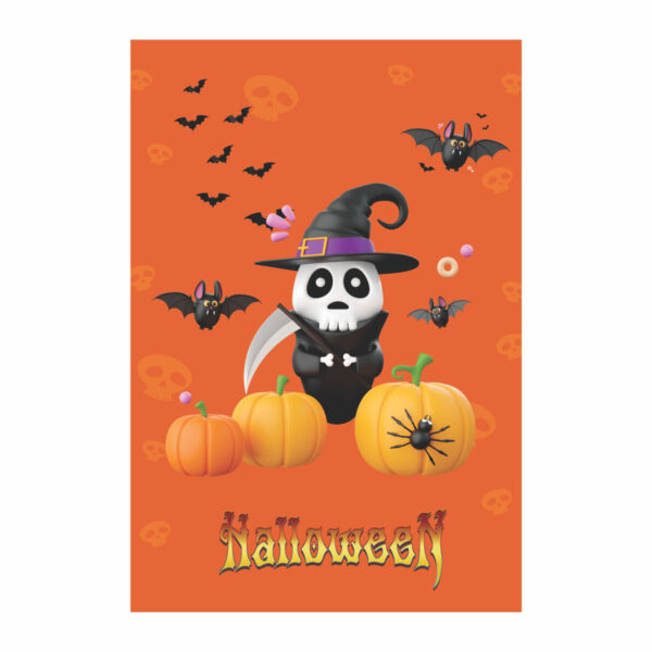 Painel de Festa Retangular 3D Halloween casadinho 1,50m x 2,20