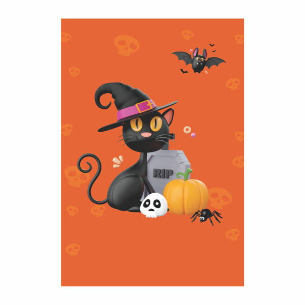 Painel de Festa Retangular 3D Halloween casadinho 1,50m x 2,20