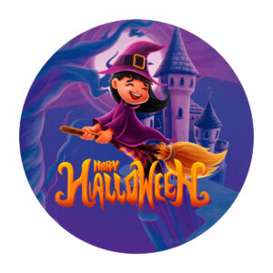 Painel Redondo 3D Halloween Tecido Sublimado 1,50m x 1,50m