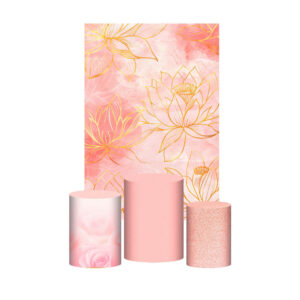 Kit Casado 15 Anos 3d Trio Capa Cilindro Retangular Tecido
