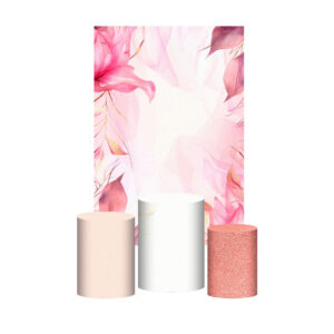 Kit Casado 15 Anos 3d Trio Capa Cilindro Retangular Tecido