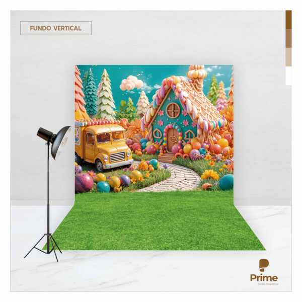 Fundo Fotográfico Dia das Crianças Candy Tecido 2,20m x 1,50m F1112 - Image 2