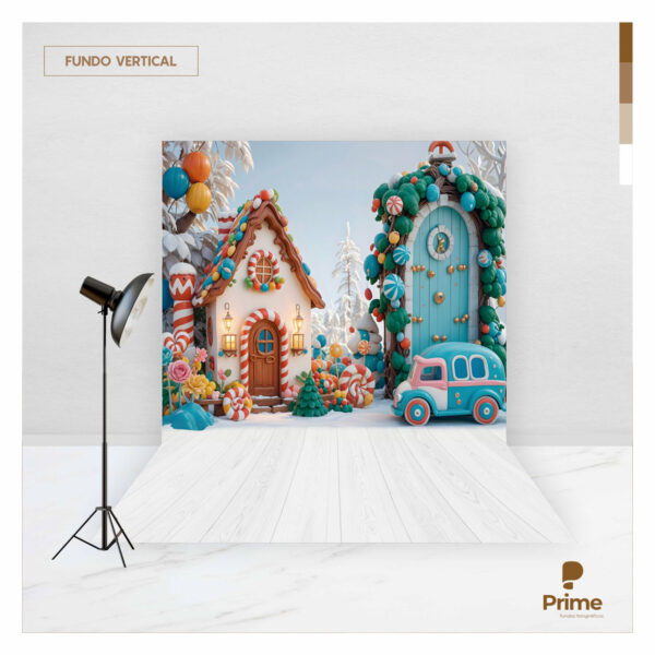 Fundo Fotográfico Dia das Crianças Casinha Tecido 2,20m x 1,50m F1113 - Image 2
