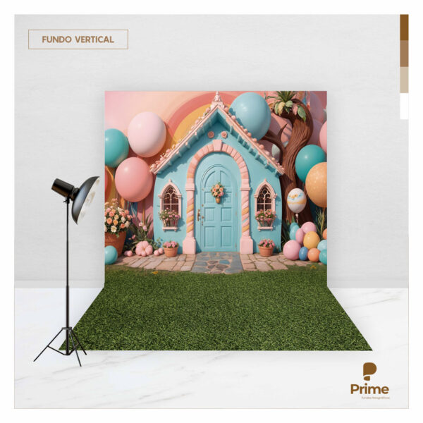 Fundo Fotográfico Dia das Crianças Casinha Tecido 2,20m x 1,50m F1115 - Image 2