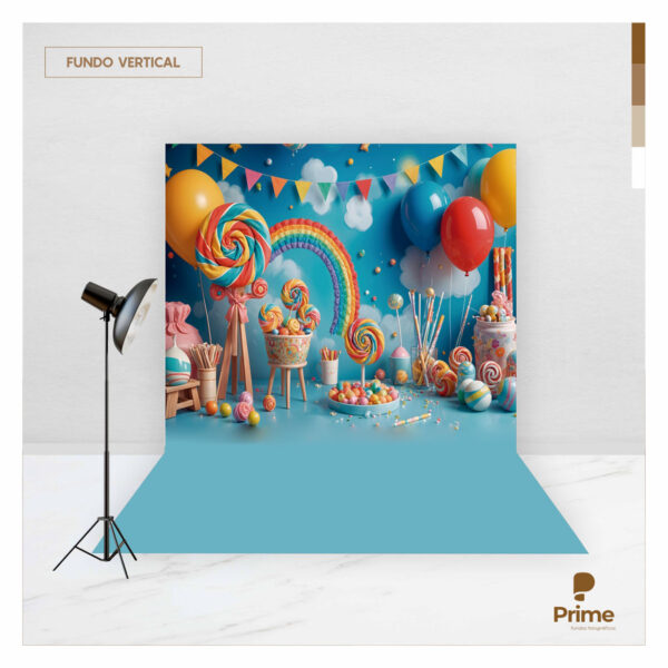 Fundo Fotográfico Dia das Crianças Candy Tecido 2,20m x 1,50m F1133 - Image 2