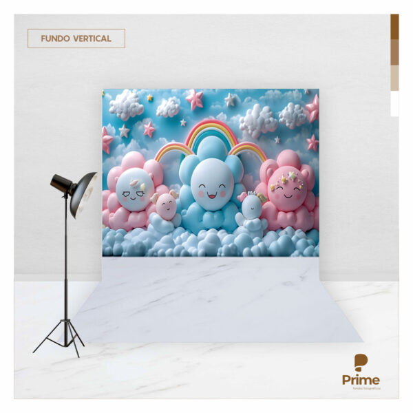 Fundo Fotográfico Dia das Crianças Chuva de Amor Tecido 2,20m x 1,50m F1128 - Image 2