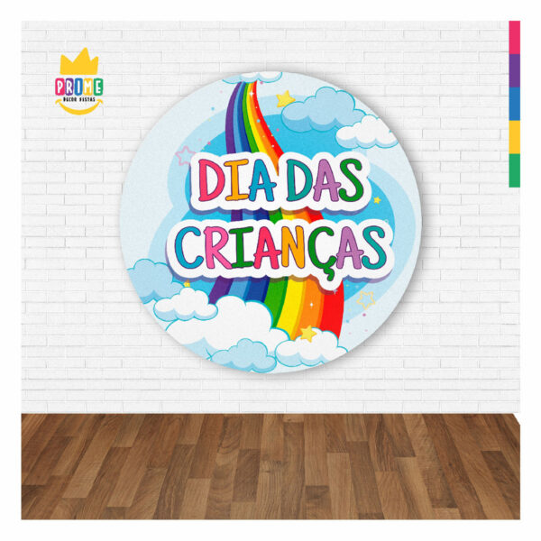 Painel Redondo 3D Dia das Crianças Abre Fácil 1,50m X 1,50m - Image 2
