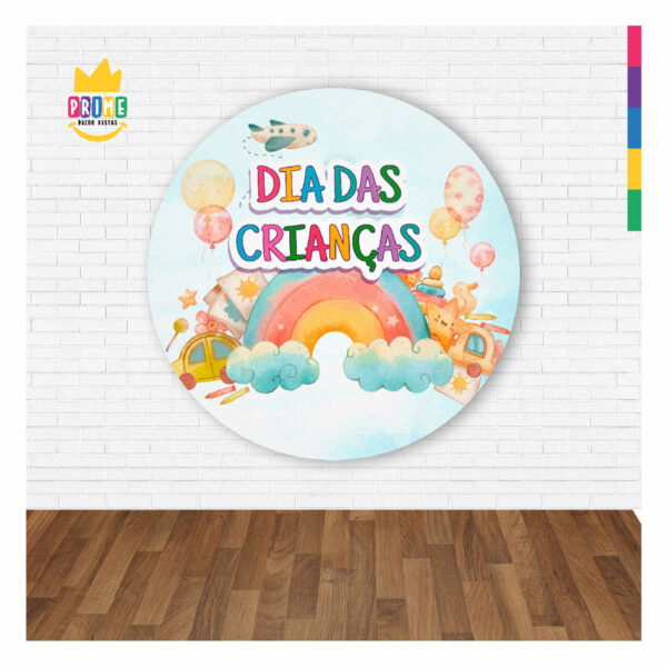 Painel Redondo 3D Dia das Crianças Abre Fácil 1,50m X 1,50m - Image 2