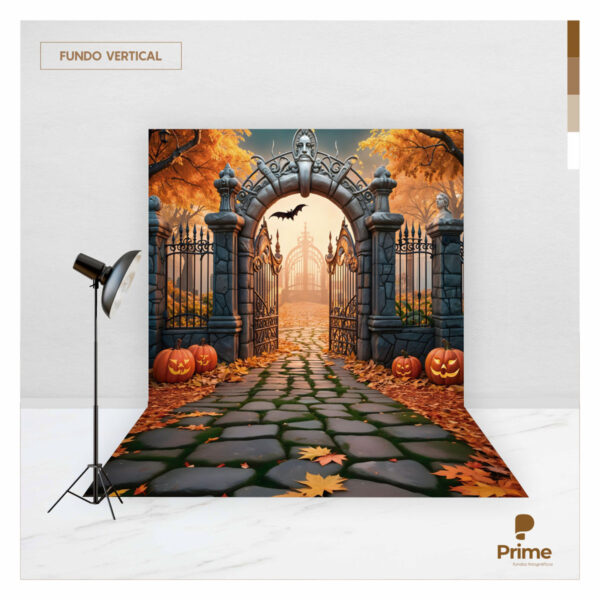 Fundo Fotográfico Halloween Portão Tecido 2,20m x 1,50m F1175 - Image 2