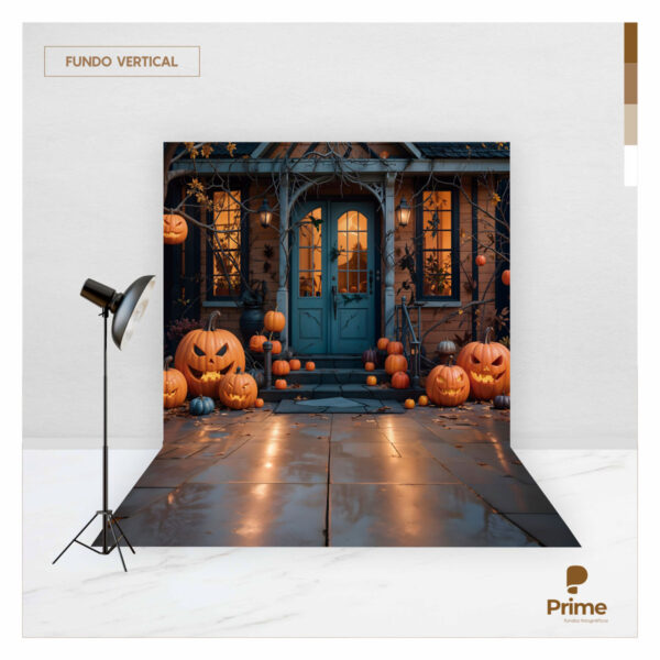 Fundo Fotográfico Halloween Casa Tecido 2,20m x 1,50m F1201 - Image 2