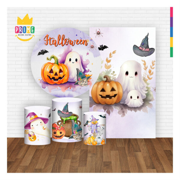 Kit Casado Halloween Painel Redondo Trio Capas Cilindro Retangular - Image 2
