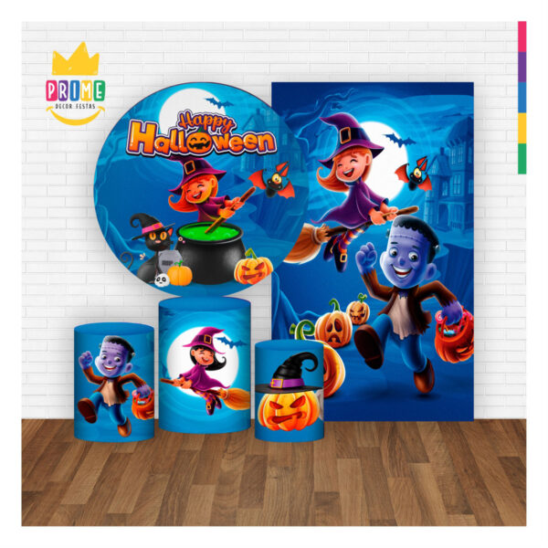 Kit Casado Halloween Painel Redondo Trio Capas Cilindro Retangular - Image 2