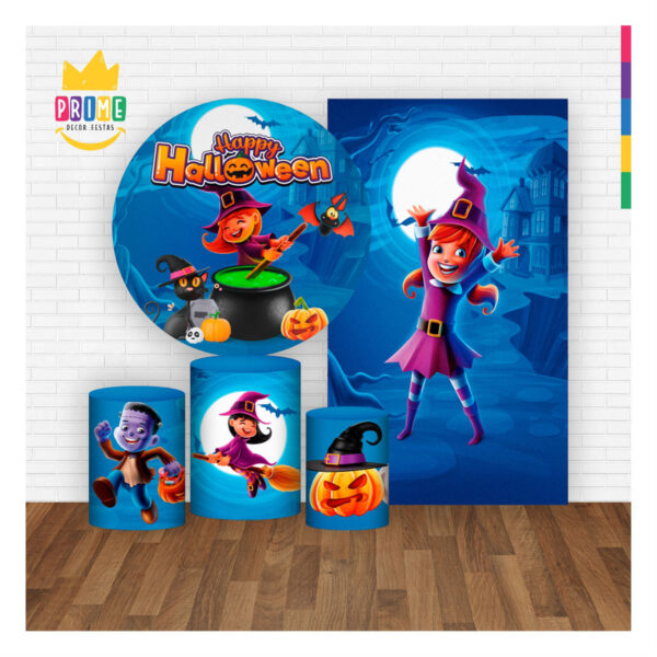 Kit Casado Halloween Painel Redondo Trio Capas Cilindro Retangular - Image 2