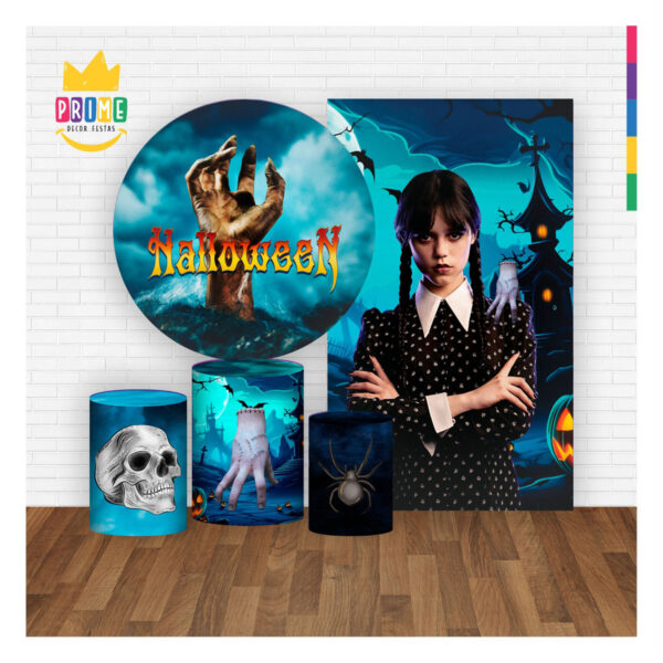 Kit Casado Halloween Painel Redondo Trio Capas Cilindro Retangular - Image 2