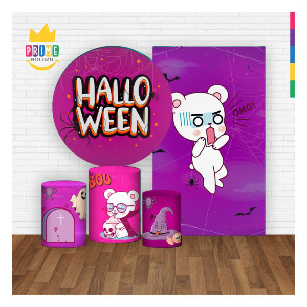 Kit Casado Halloween Painel Redondo Trio Capas Cilindro Retangular - Image 2