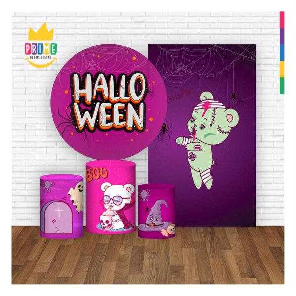 Kit Casado Halloween Painel Redondo Trio Capas Cilindro Retangular - Image 2